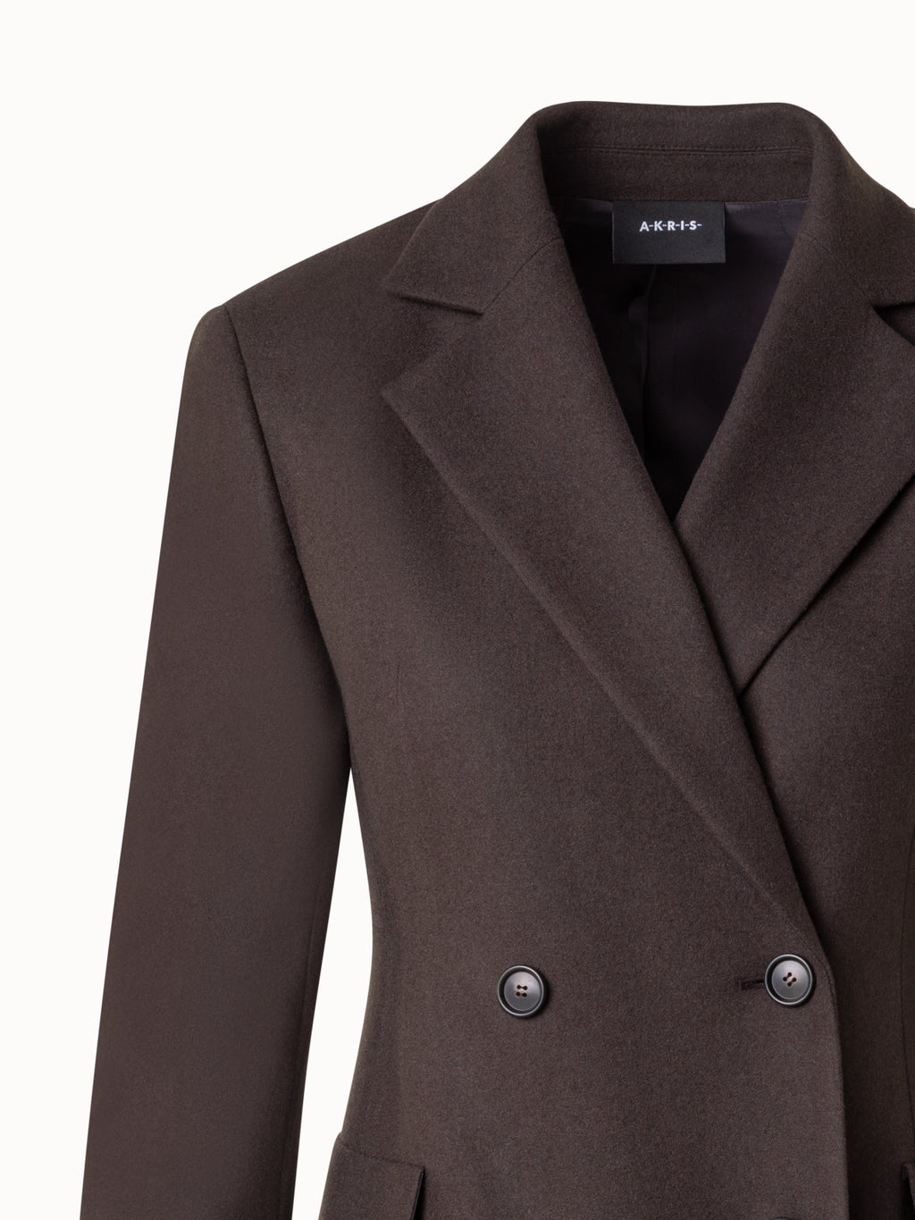 AKRIS*アクリス　カシミヤ100%　テーラードジャケット　コート　ブラウン AKRIS*アクリス カシミヤ100% テーラードジャケット コート
