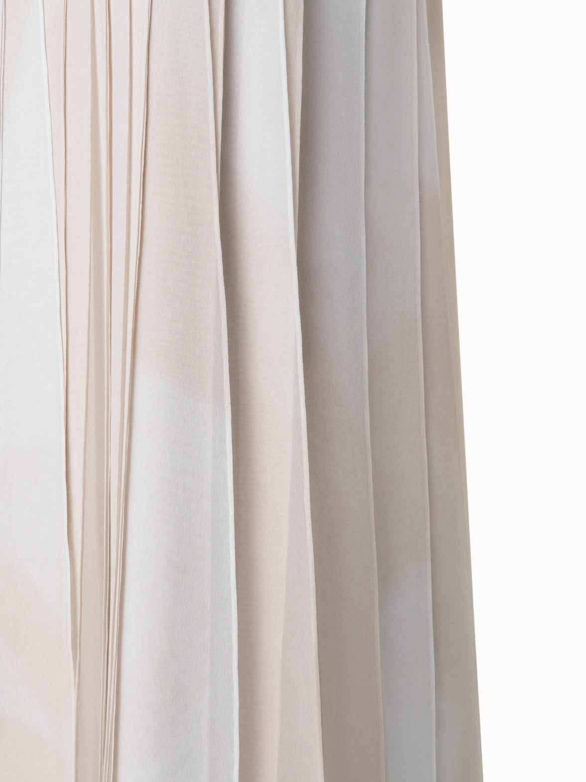 Silk Ribbon Mini Dress with Chiaroscuro Print - neutral - pastel - beige
