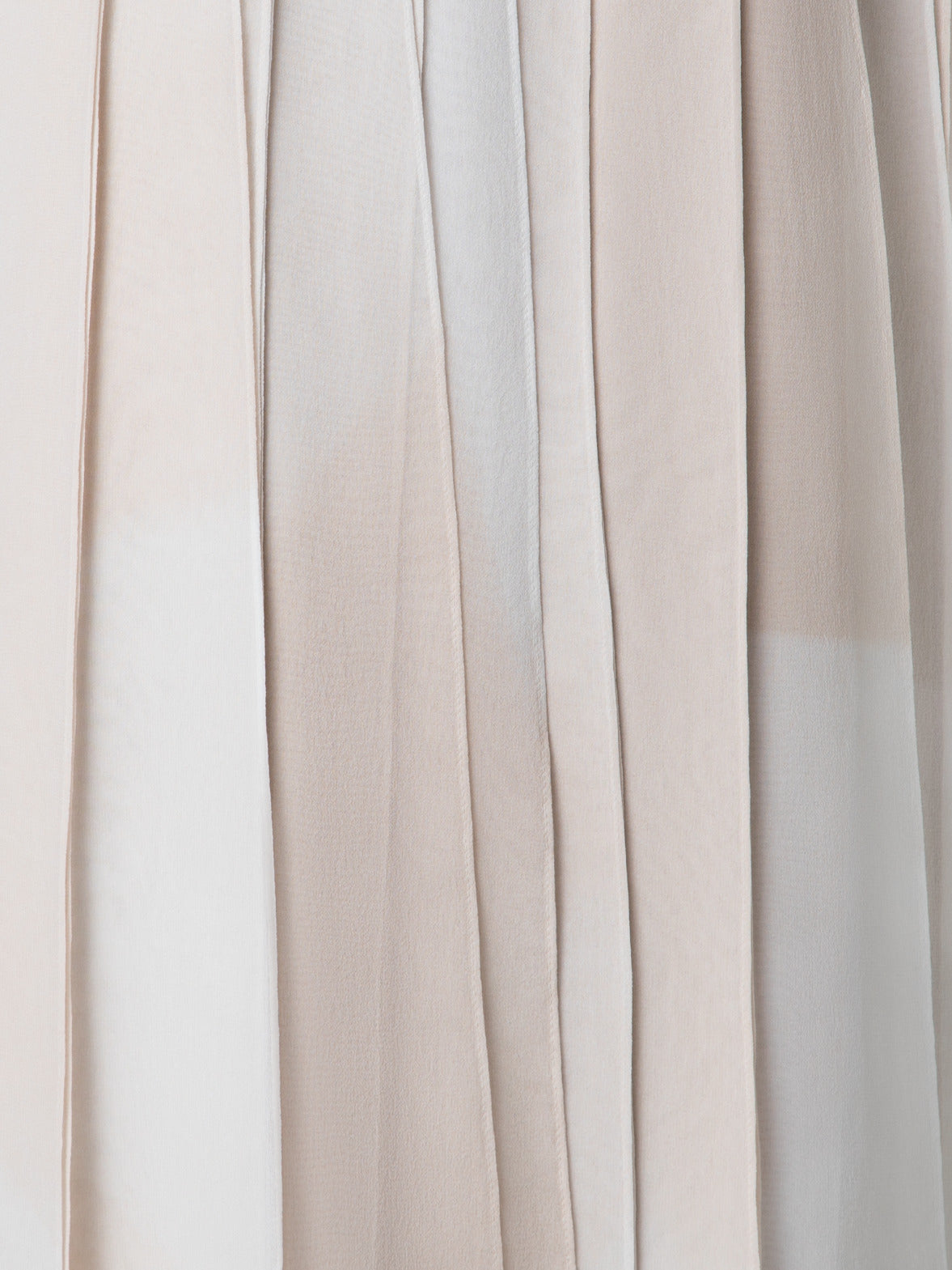 Silk Ribbon Mini Dress with Chiaroscuro Print - neutral - pastel - beige