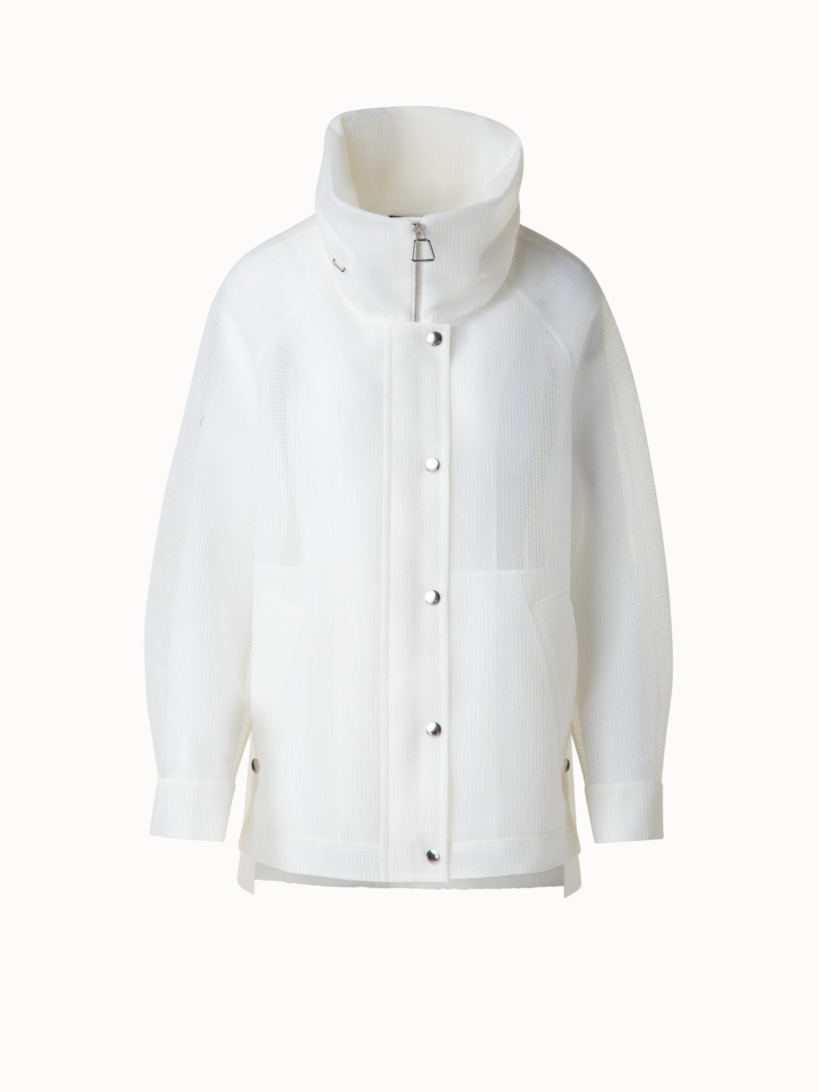 Wasserabweisender und Transparenter Parka - Weiss