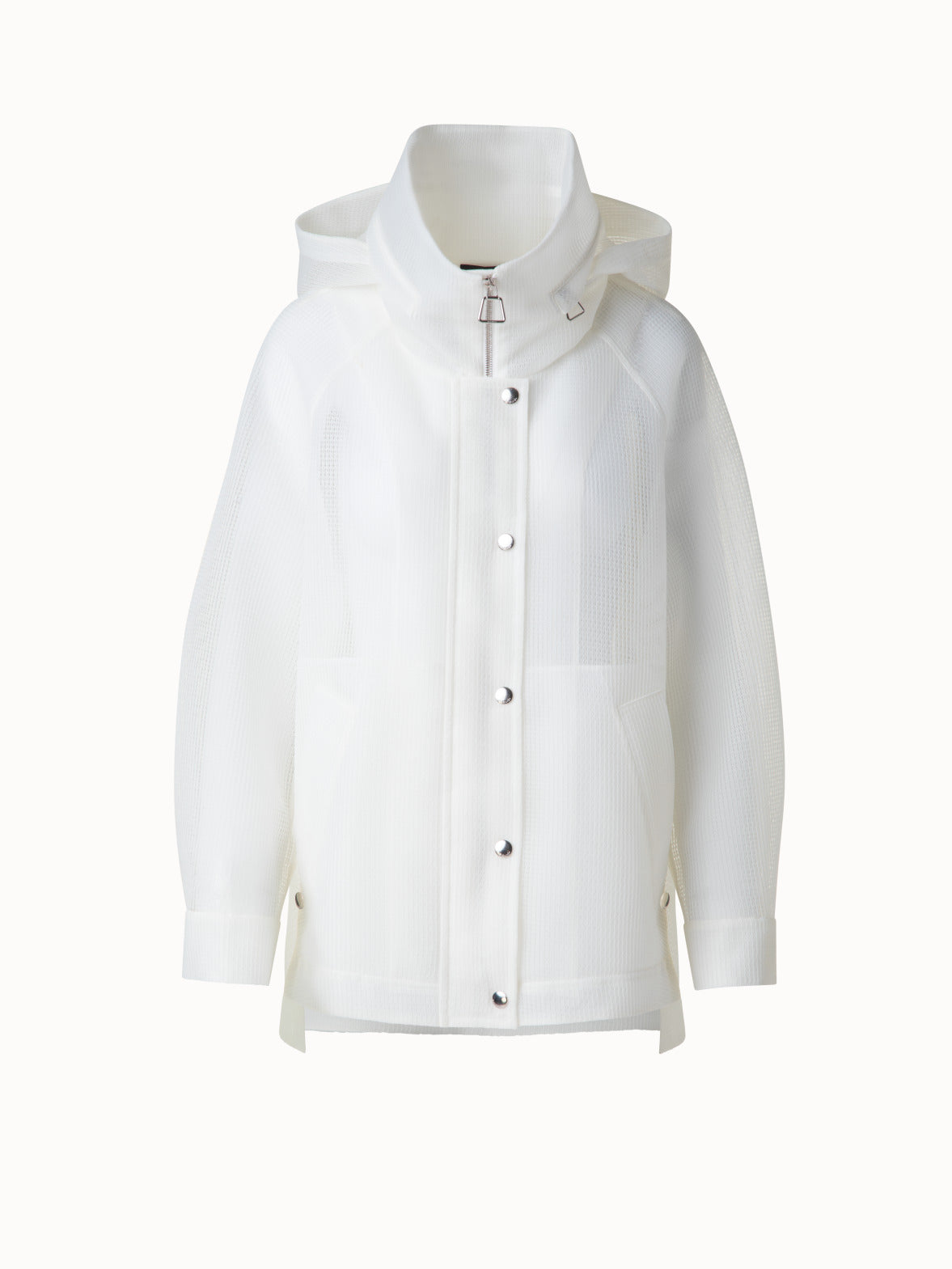 Wasserabweisender und Transparenter Parka - Weiss
