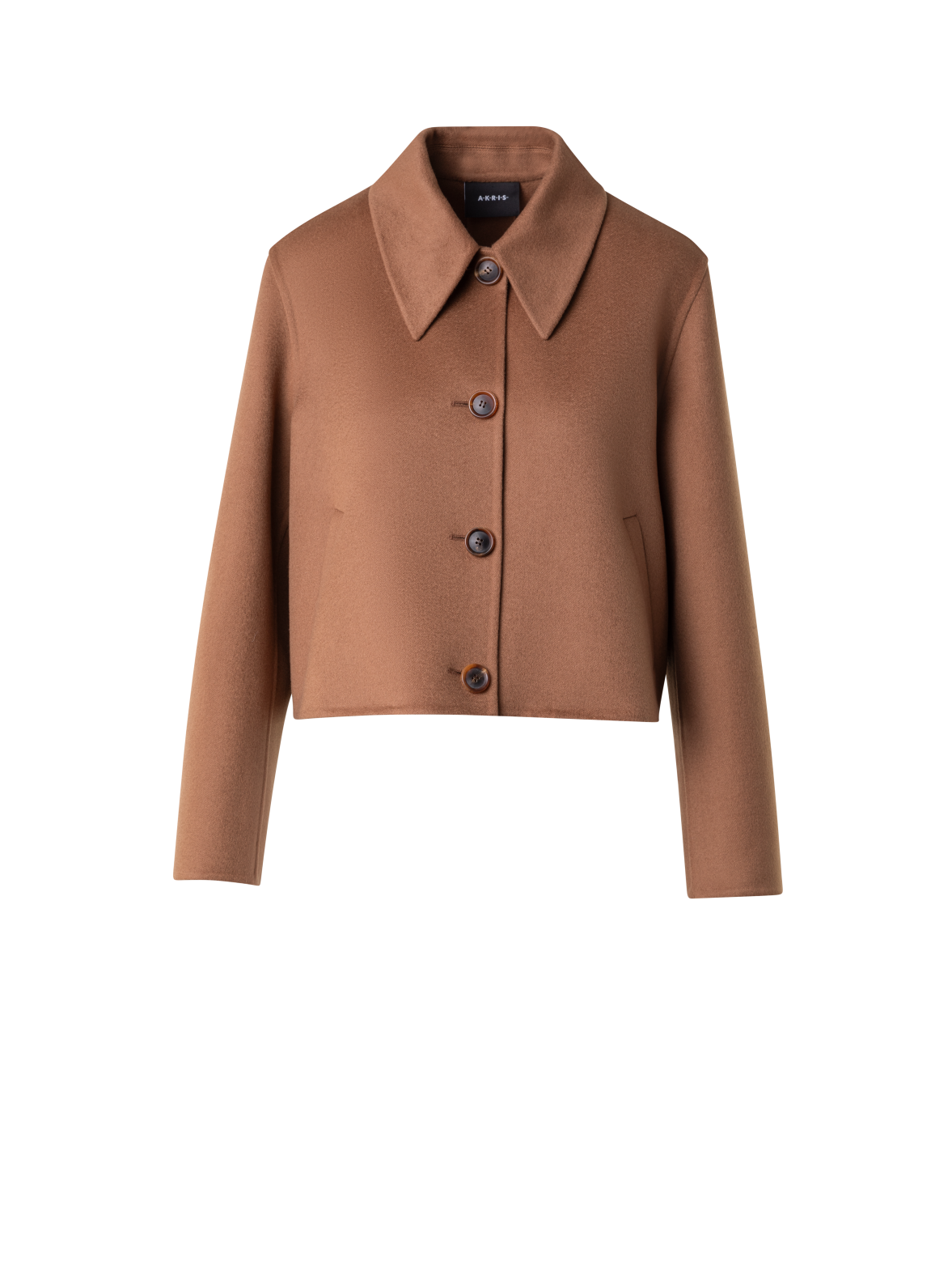 AKRIS アクリス ブラウン サテン風 ジャケット シルク おしゃれ アクリス ジャケット