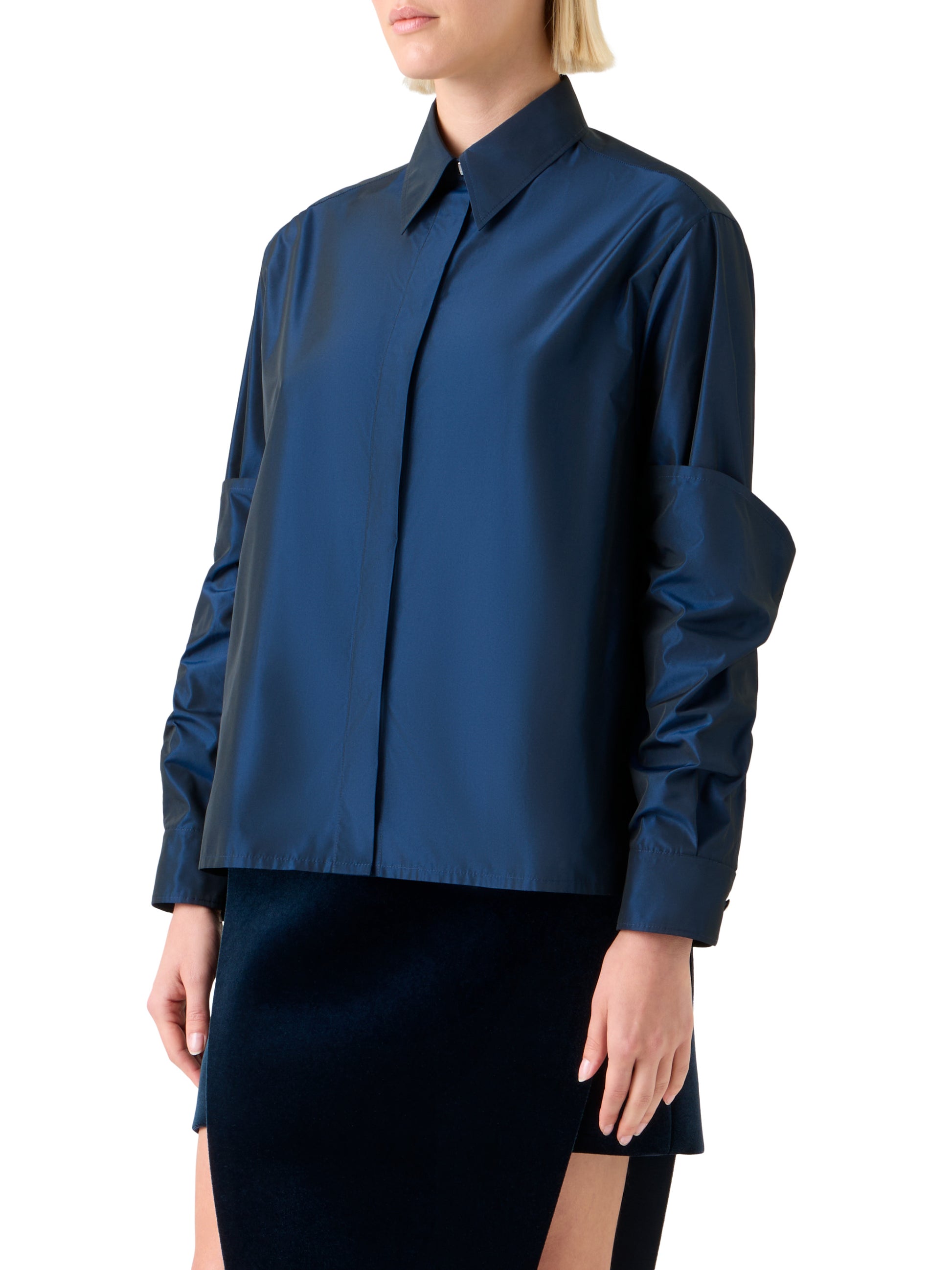 シルクタフタ ・ブラウス