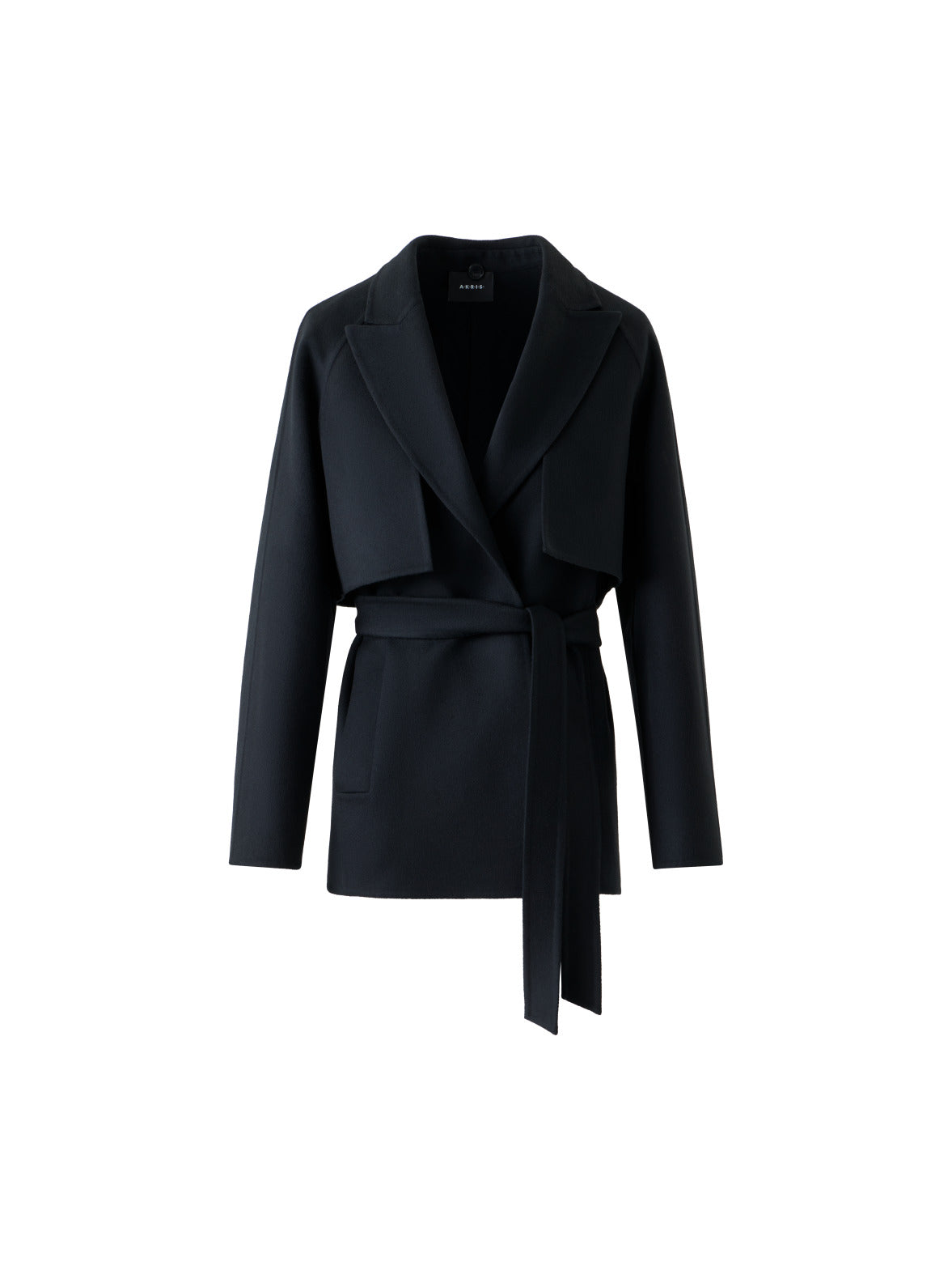 めめめ様AKRISアクリス　ダブルフェイス　ウール　コート　イエロー　ロゴチップ めめめ様AKRISアクリス ダブルフェイス ウール コート イエロー