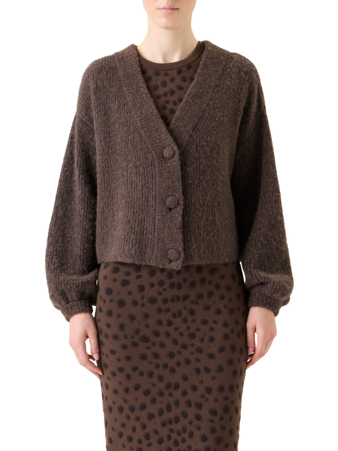 アルパカウールブレンド ・ニットカーディガン