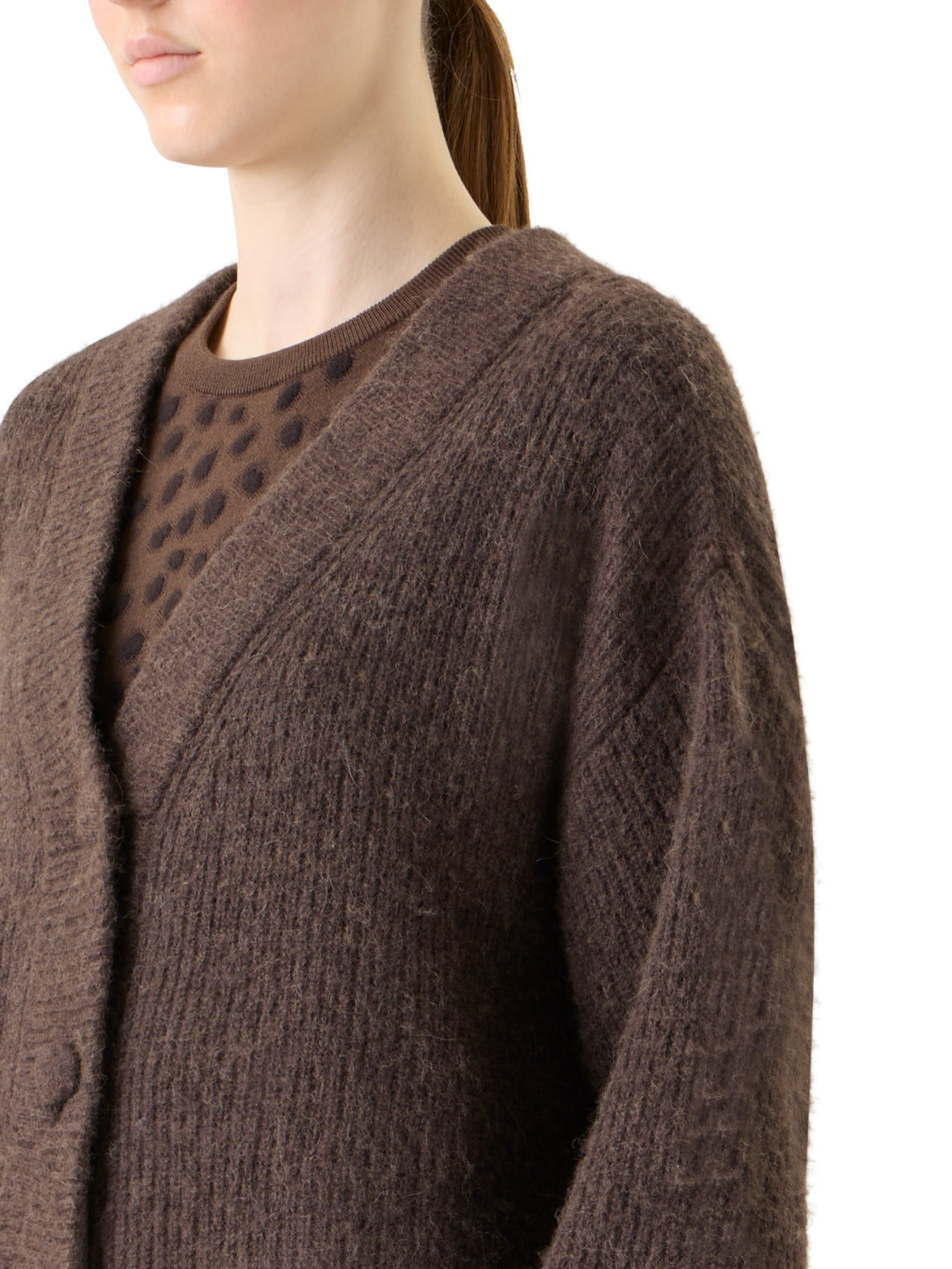 アルパカウールブレンド ・ニットカーディガン