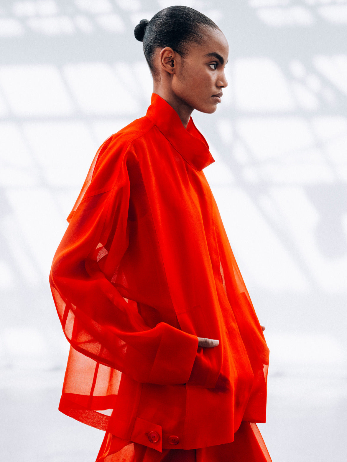AKRIS アクリス ブラック フリンジデザイン ジャケット US8 フォーマル Jersey Blazer with Faux Leather Collar – Akris Inc.