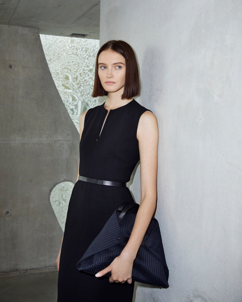 ウールダブルフェイス シースドレス