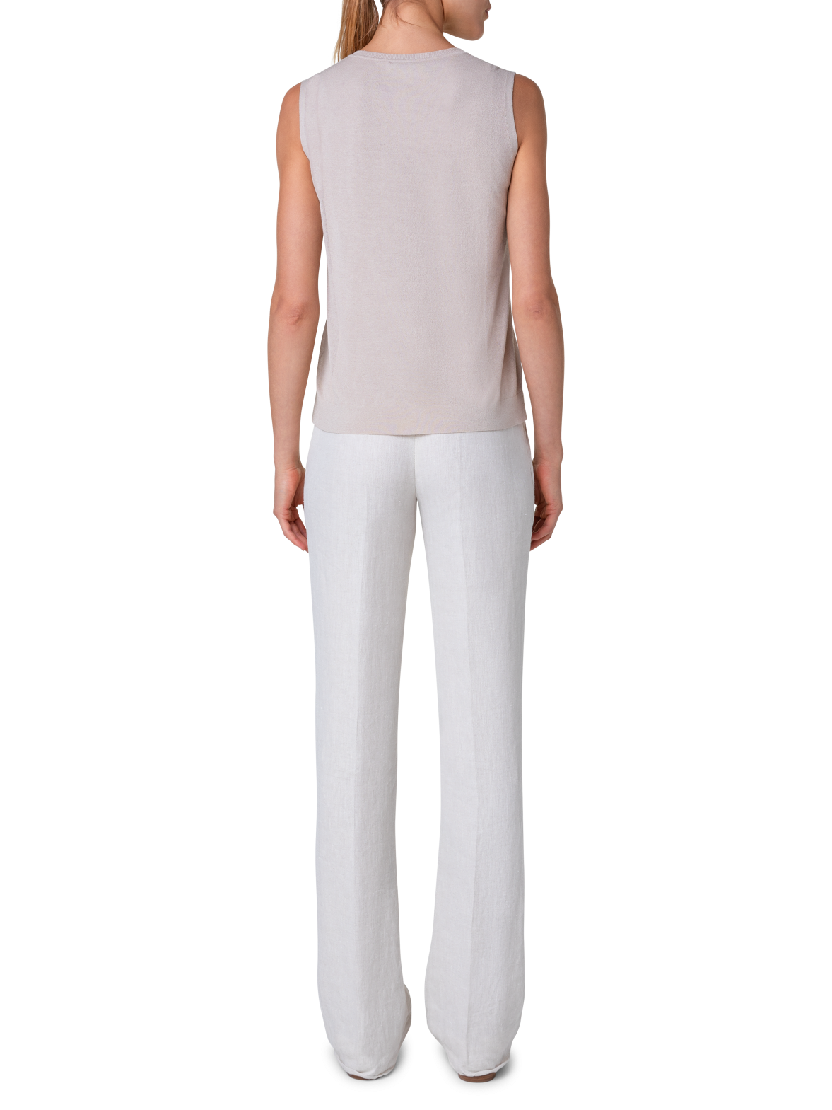Semi-Sheer Knit Top in Silk Cotton Blend