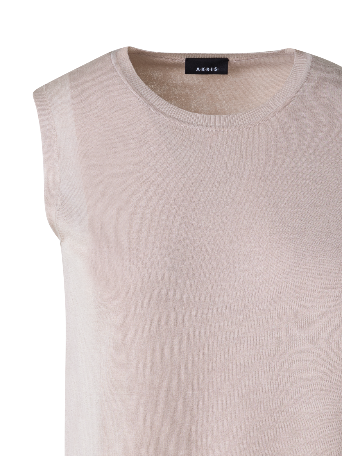 Semi-Sheer Knit Top in Silk Cotton Blend