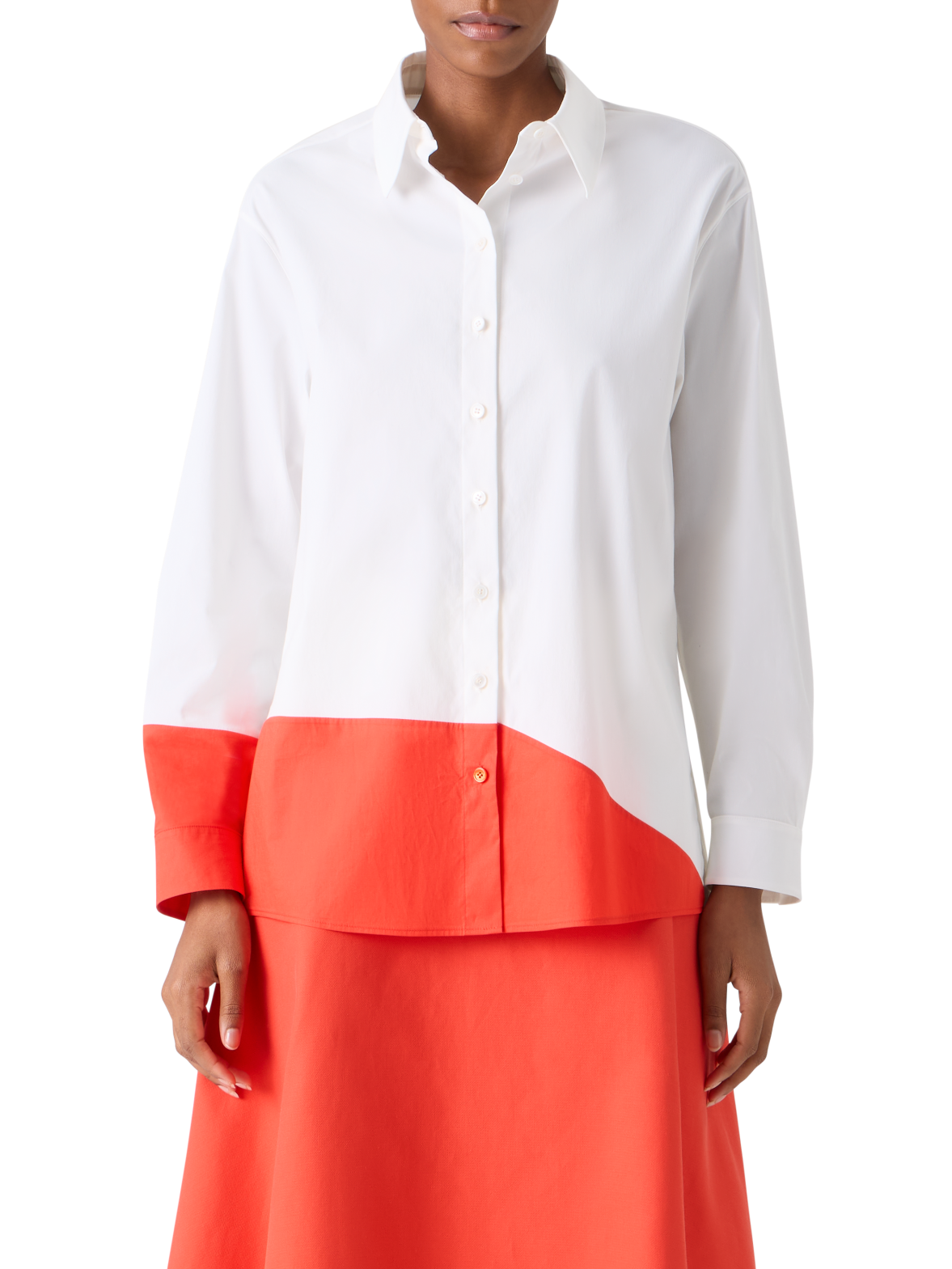 コットンポプリン ・ブラウス