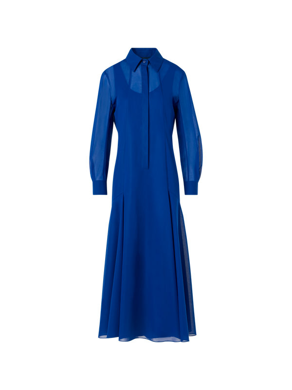 Cotton Voile Midi Dress with Open Back