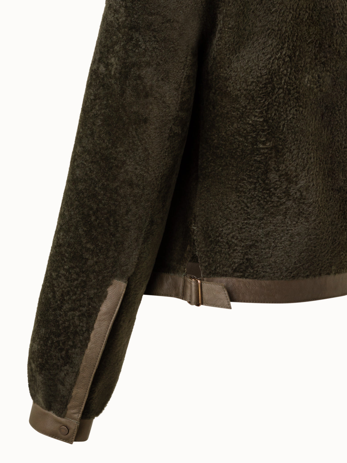 Shearling Short Jacket - green