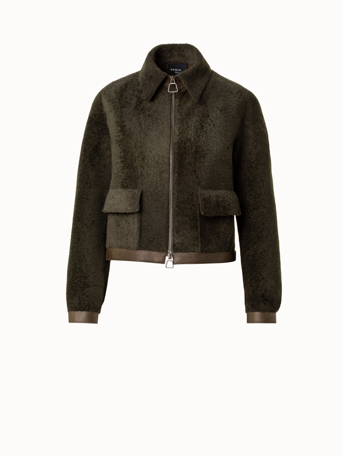 Shearling Short Jacket - green