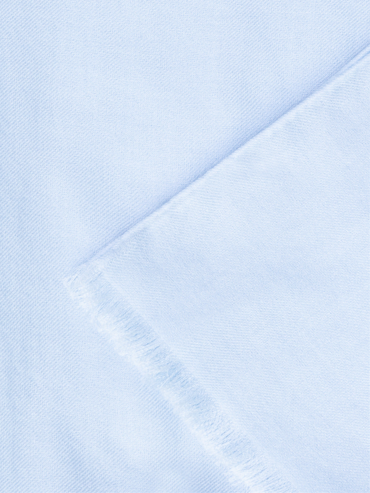 Fringed Cashmere Silk Scarf - blue
