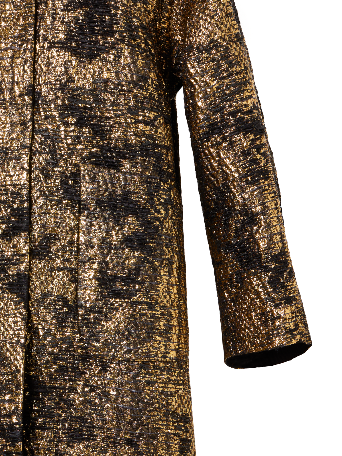 Designer テクノラメ コート The Lucas Coat（ルーカス・コート） - ブラック - ゴールド