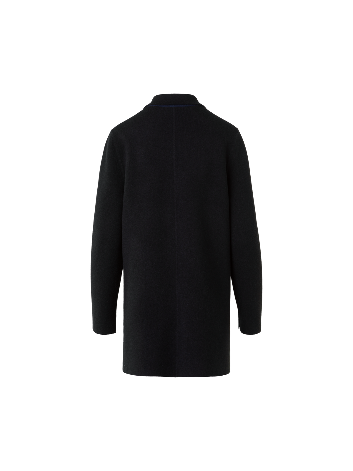Designer カシミヤダブルフェイス ・ニットカーディガン - ネイビー - ブルー