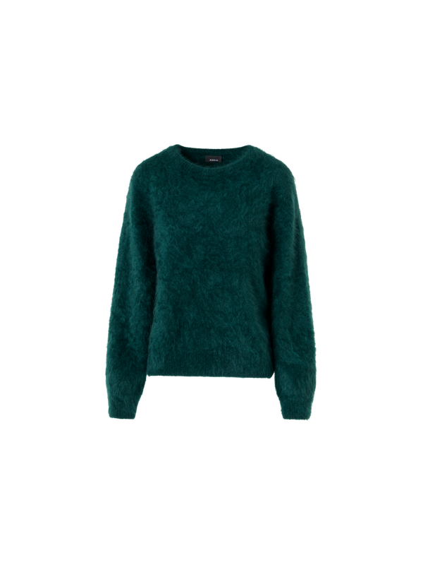Designer クラウドカシミヤ ニットプルオーバー - グリーン