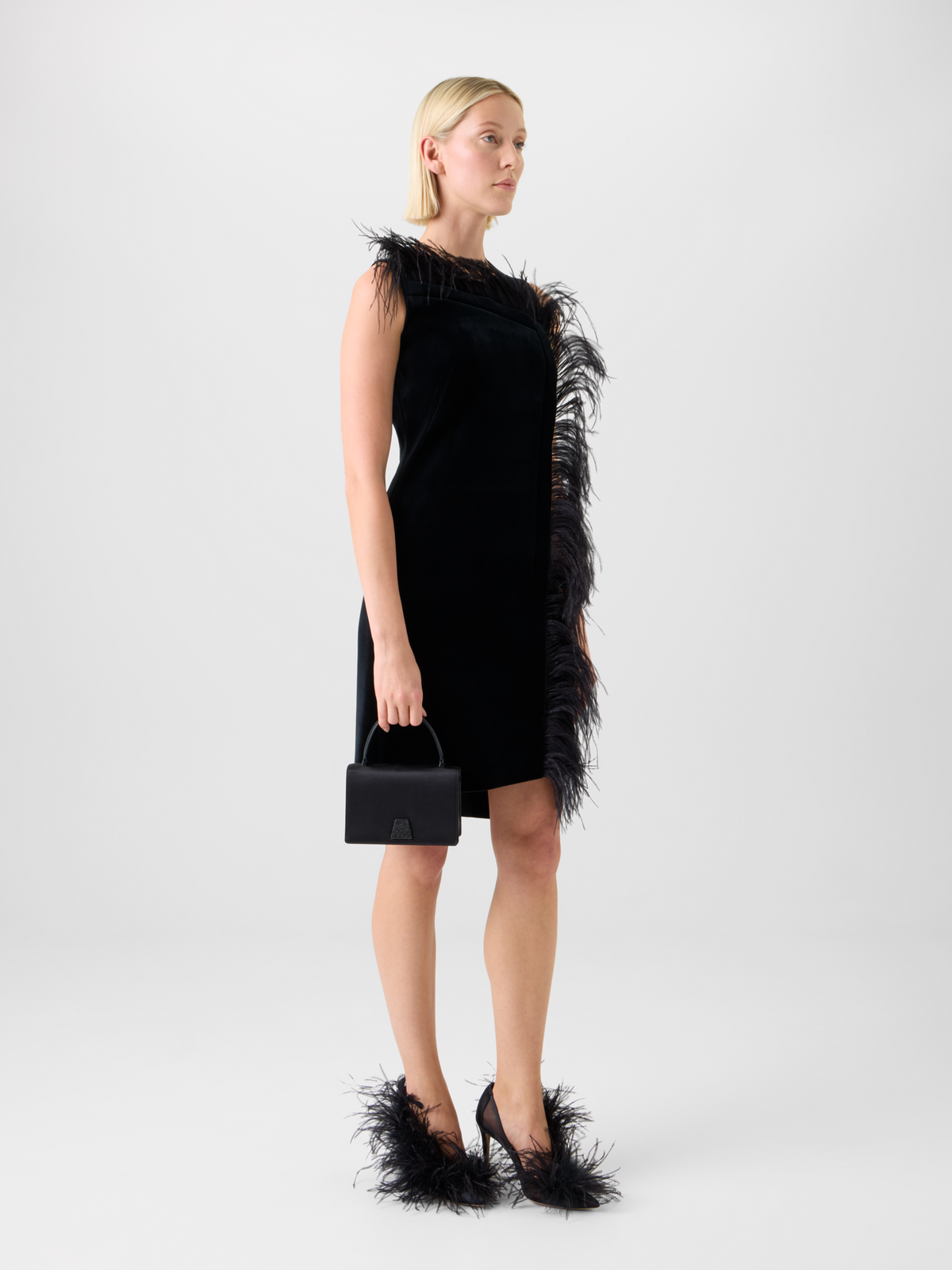 Designer ネオプレーンベルベット ・ドレス - ブラック #editorial