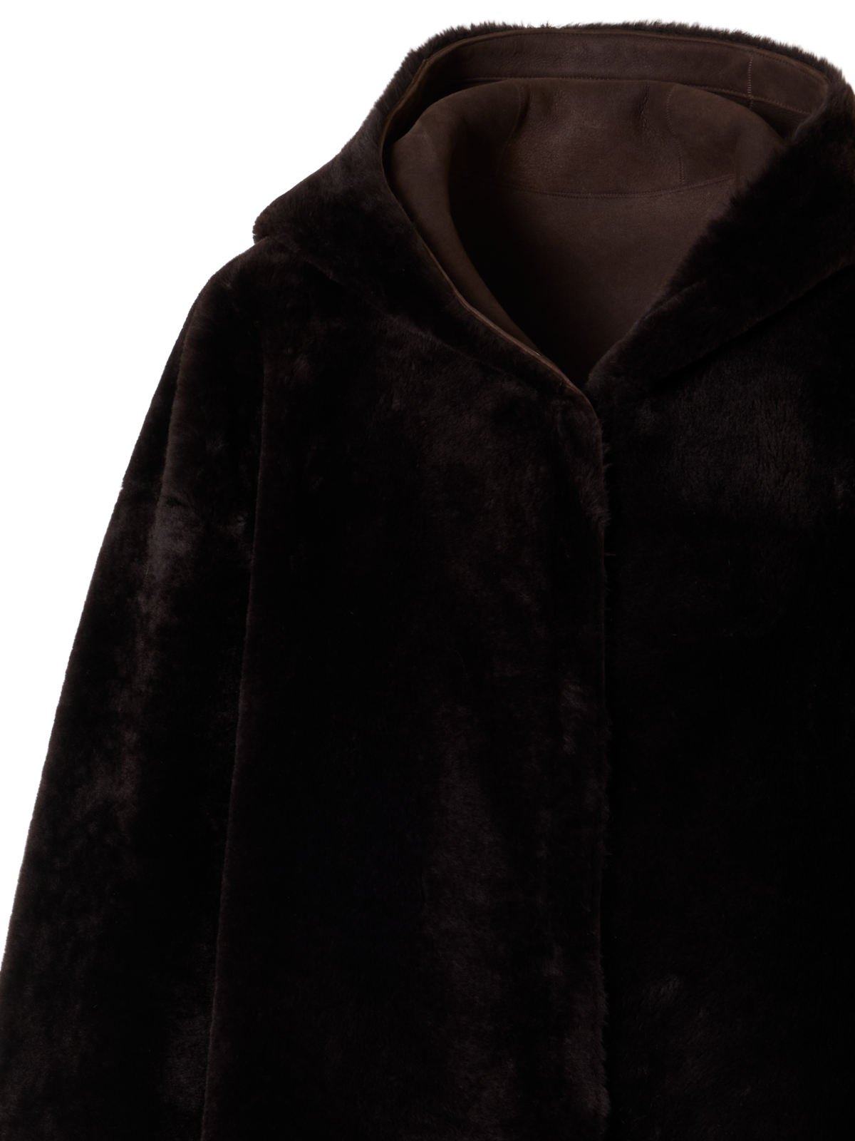 Designer ラムシアリング コート The Basil Coat（バジル・コート） - ブラウン