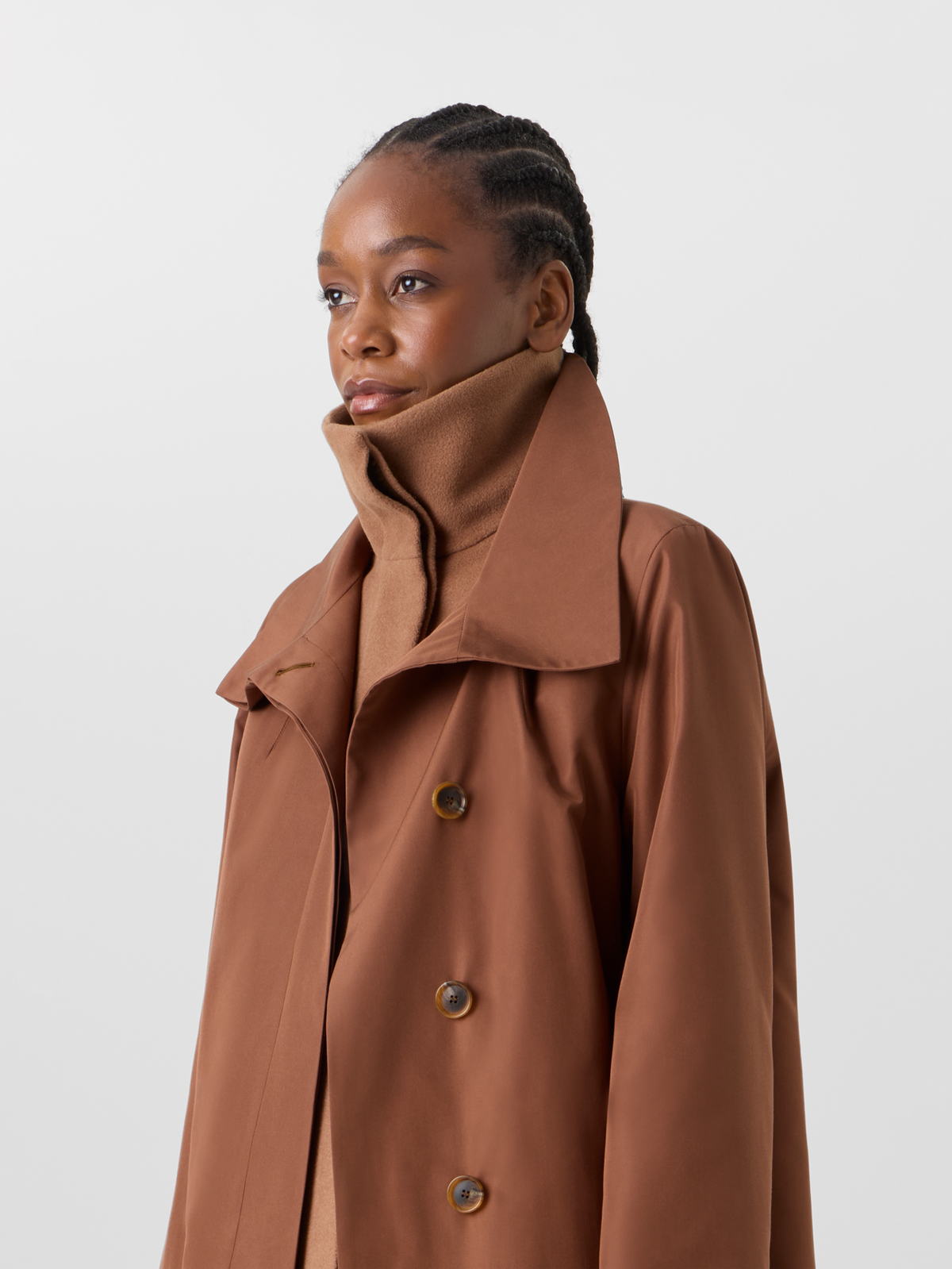 Designer シルクタフタ コート The O'Neill Coat（オニール・コート） - ブラウン #editorial