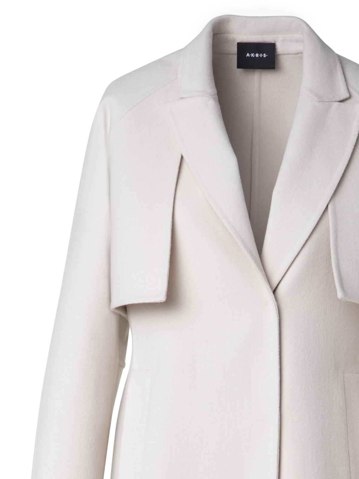 Designer ウールダブルフェイス・コート - エクリュ - ホワイト