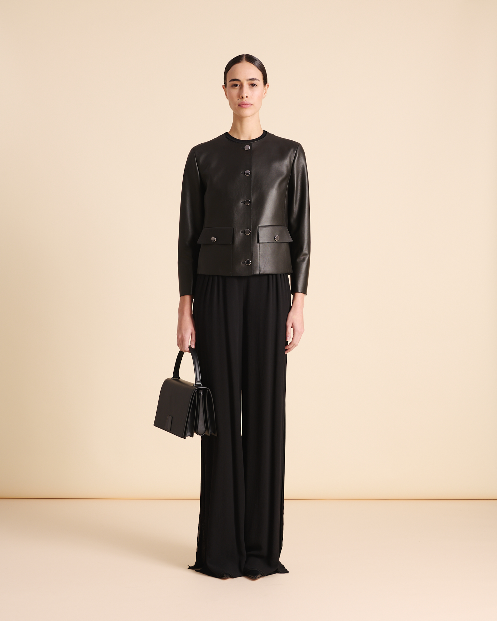 Designer シルクコットン ・ニットプルオーバー 
