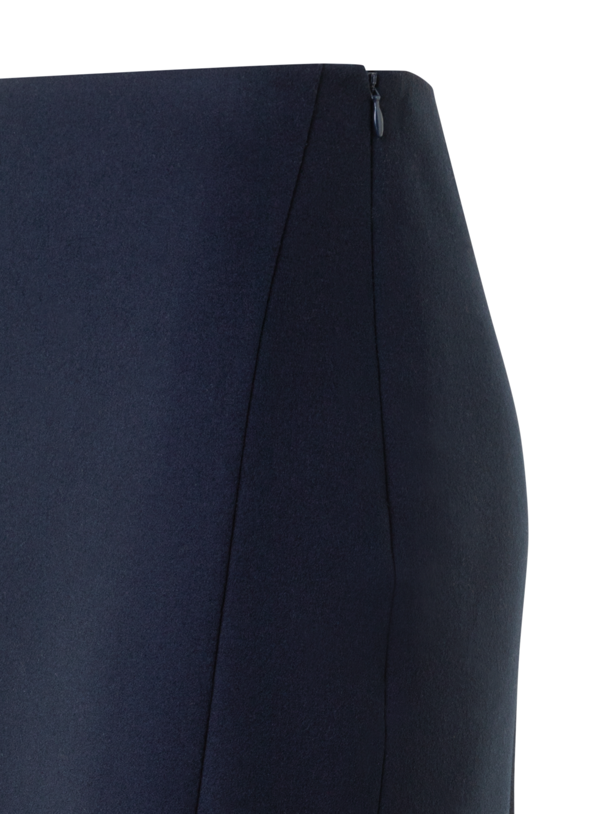 Designer ウールフランネルダブルフェイス ・スカート - ネイビー - ブルー