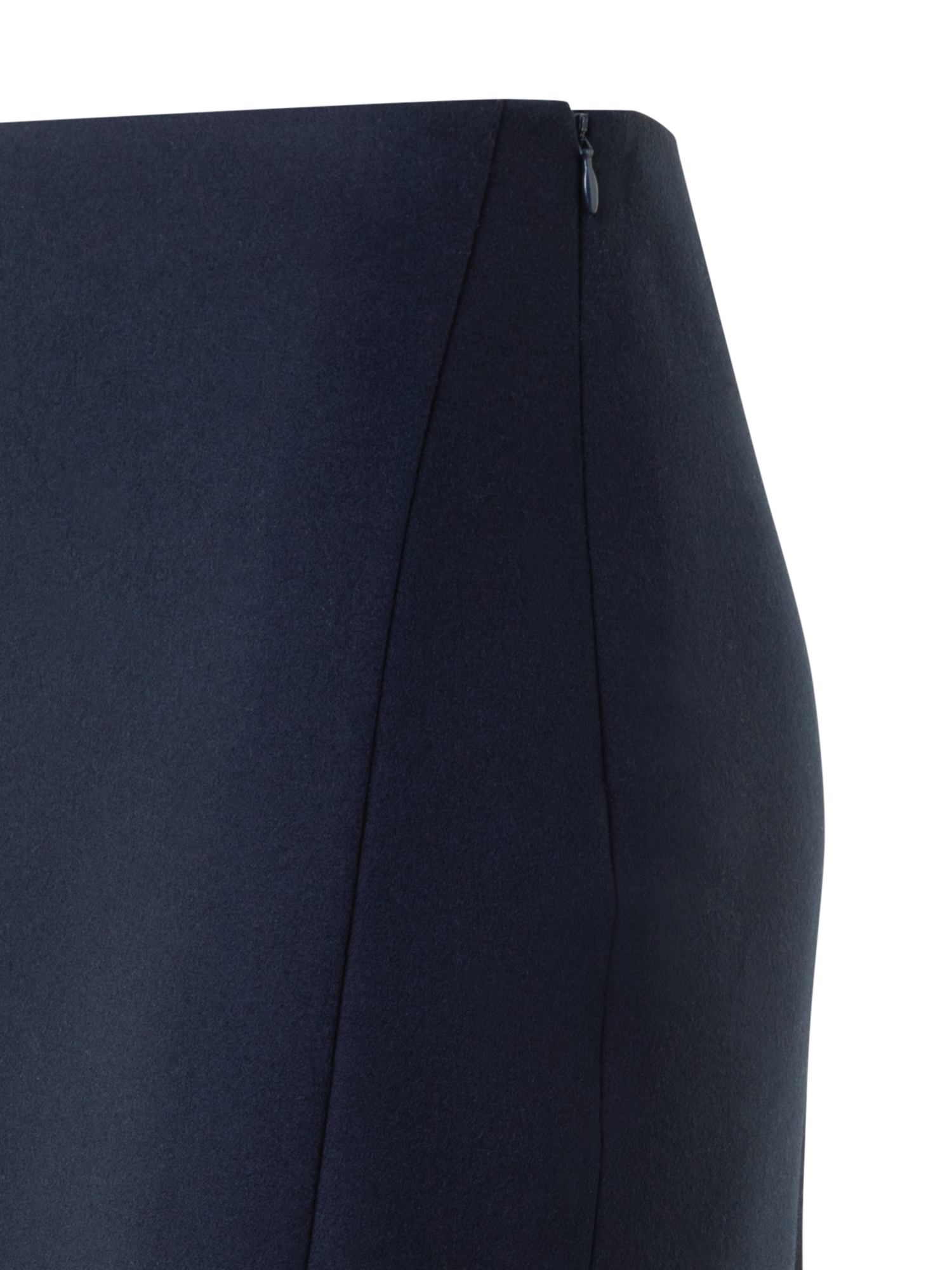 Designer ウールフランネルダブルフェイス ・スカート - ネイビー - ブルー
