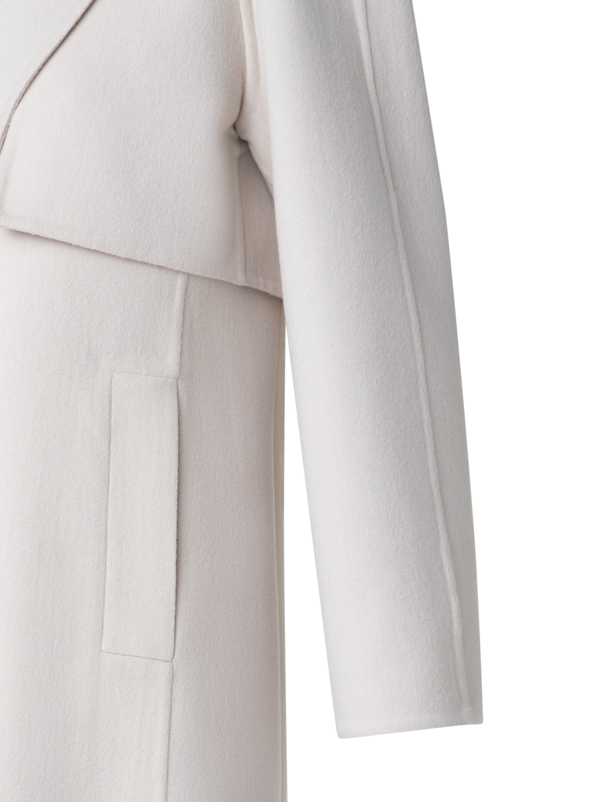 Designer ウールダブルフェイス・コート - エクリュ - ホワイト