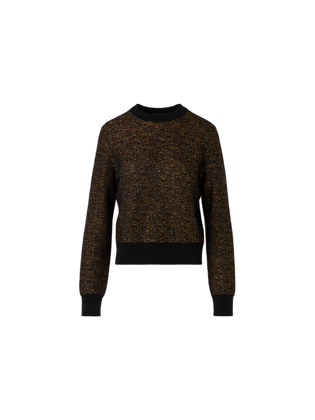 Designer カシミヤラメ ニットプルオーバー - ブラック