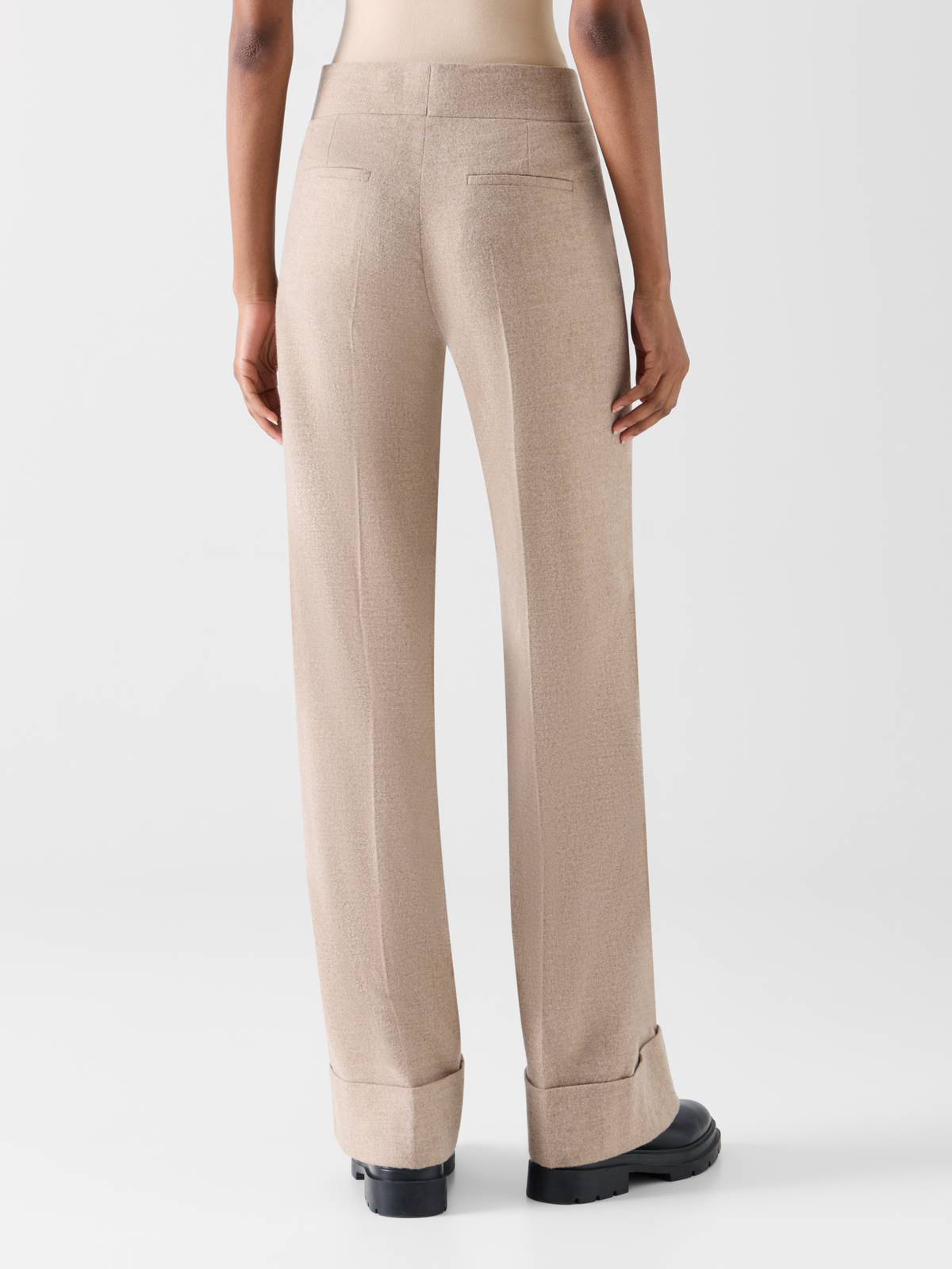 Designer パステルウールフランネル パンツ The Milly Pants（ミリー・パンツ） - ベージュ #editorial