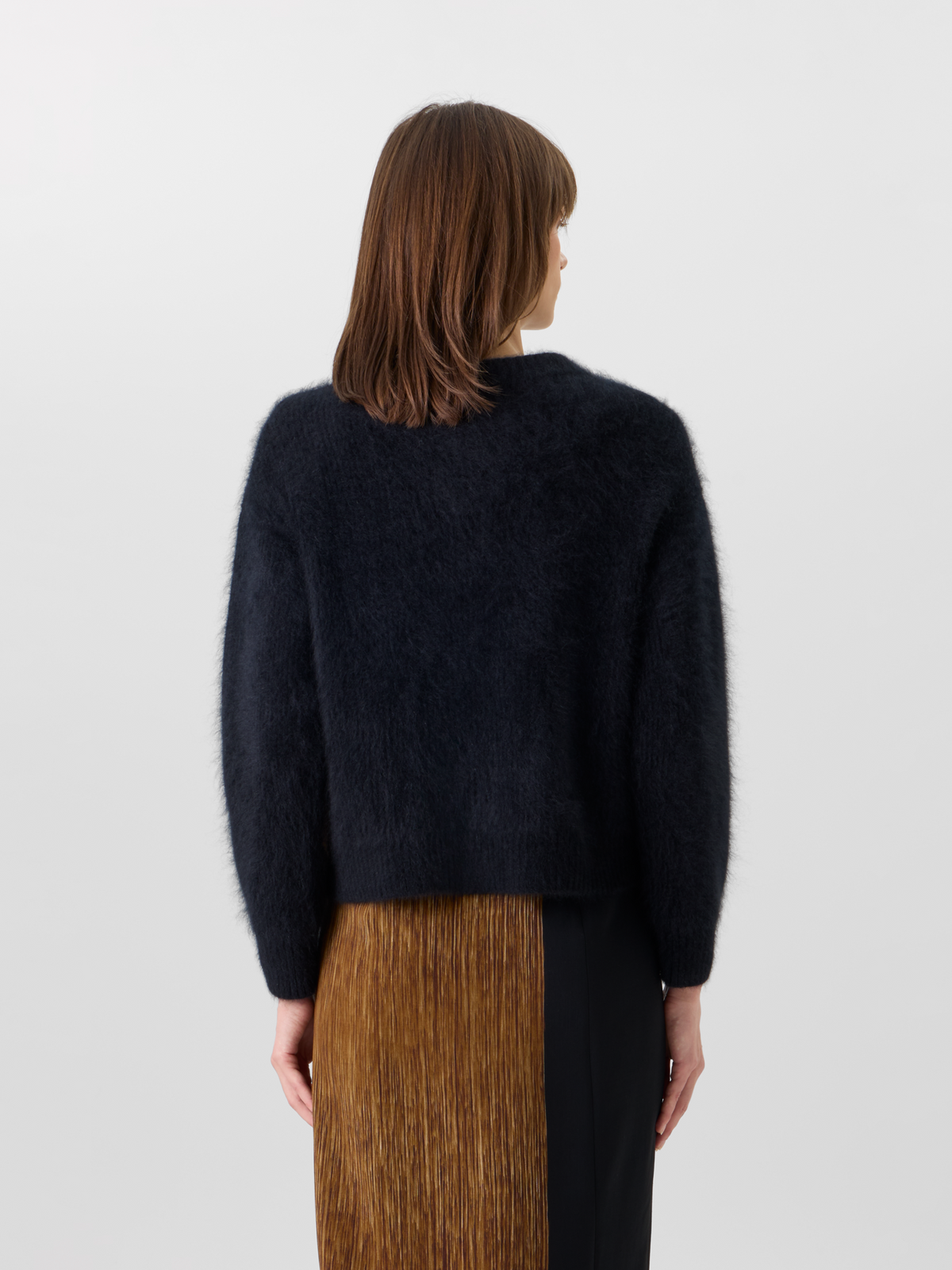 Designer クラウドカシミヤ ニットプルオーバー - ブラック - ブラウン 