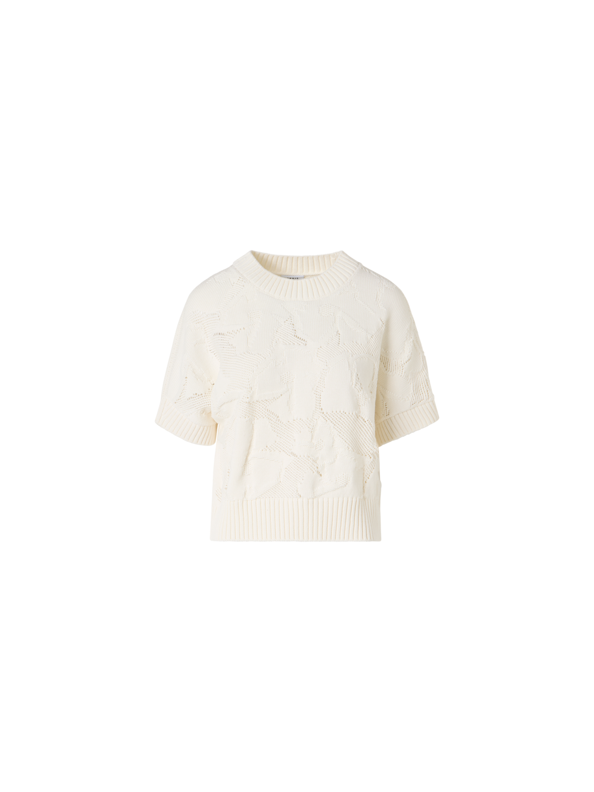 Designer コットン ・ニットプルオーバー - エクリュ