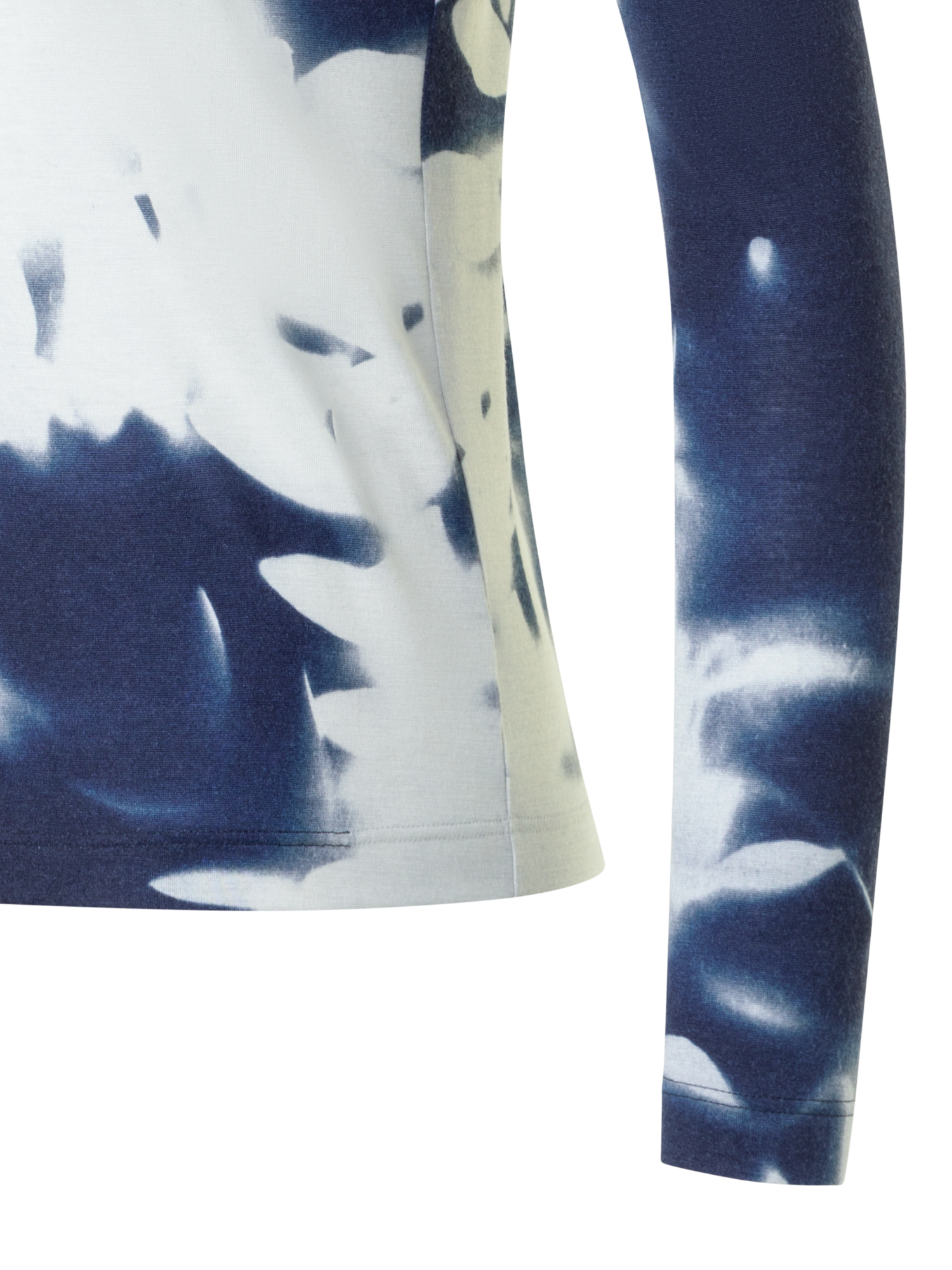 Designer カシミヤシルクジャージー ・Tシャツ - ネイビー - ブルー