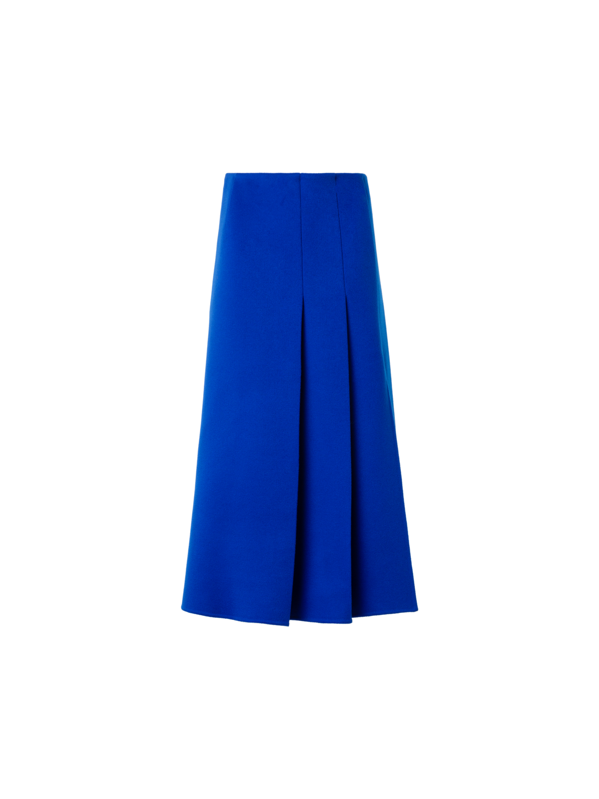 Designer ウールフランネルダブルフェイス ・スカート - ブルー