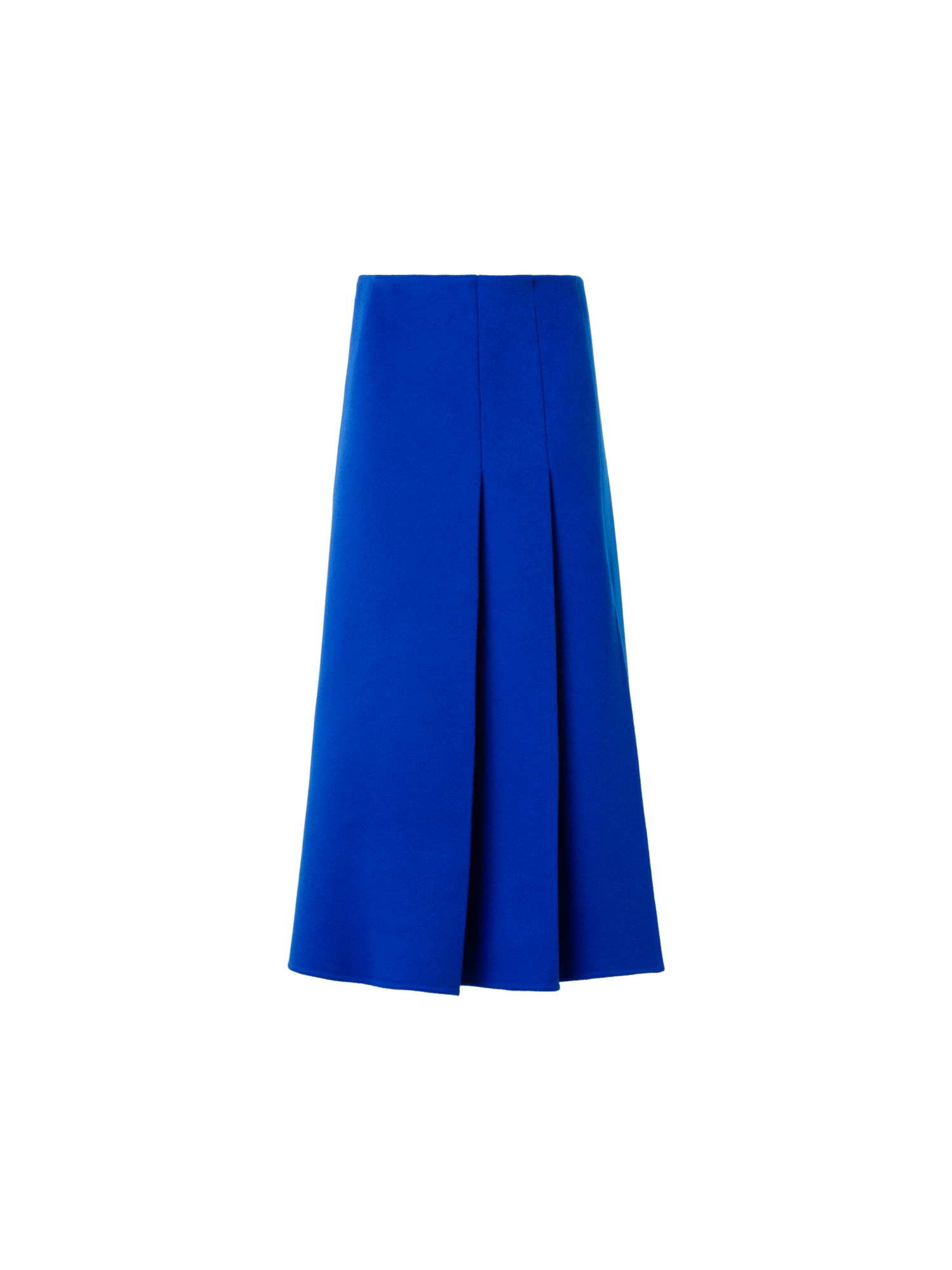 Designer ウールフランネルダブルフェイス ・スカート - ブルー