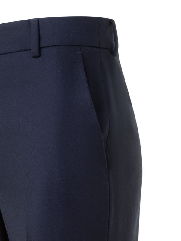 Designer ウールストレッチ・テーパードパンツ