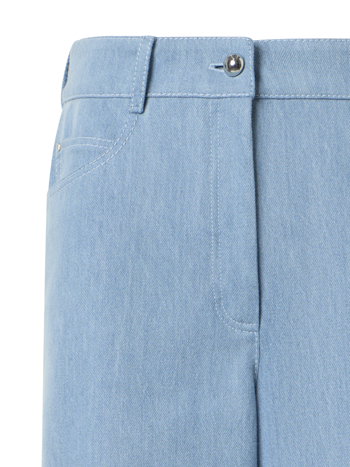 Designer ウォッシュドコットンデニム ・パンツ - ブルー
