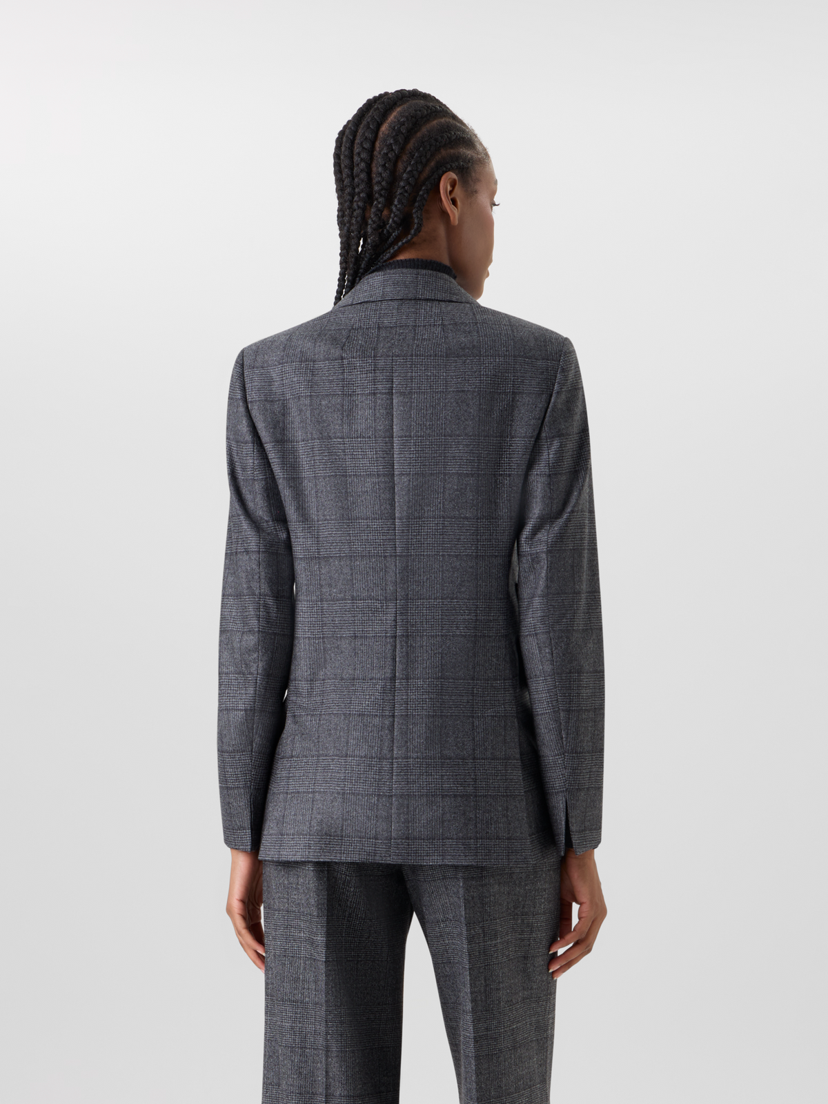 Designer ウールストレッチフランネル ジャケット The Arie Jacket（アリエ・ジャケット） - グレー - ブラック 