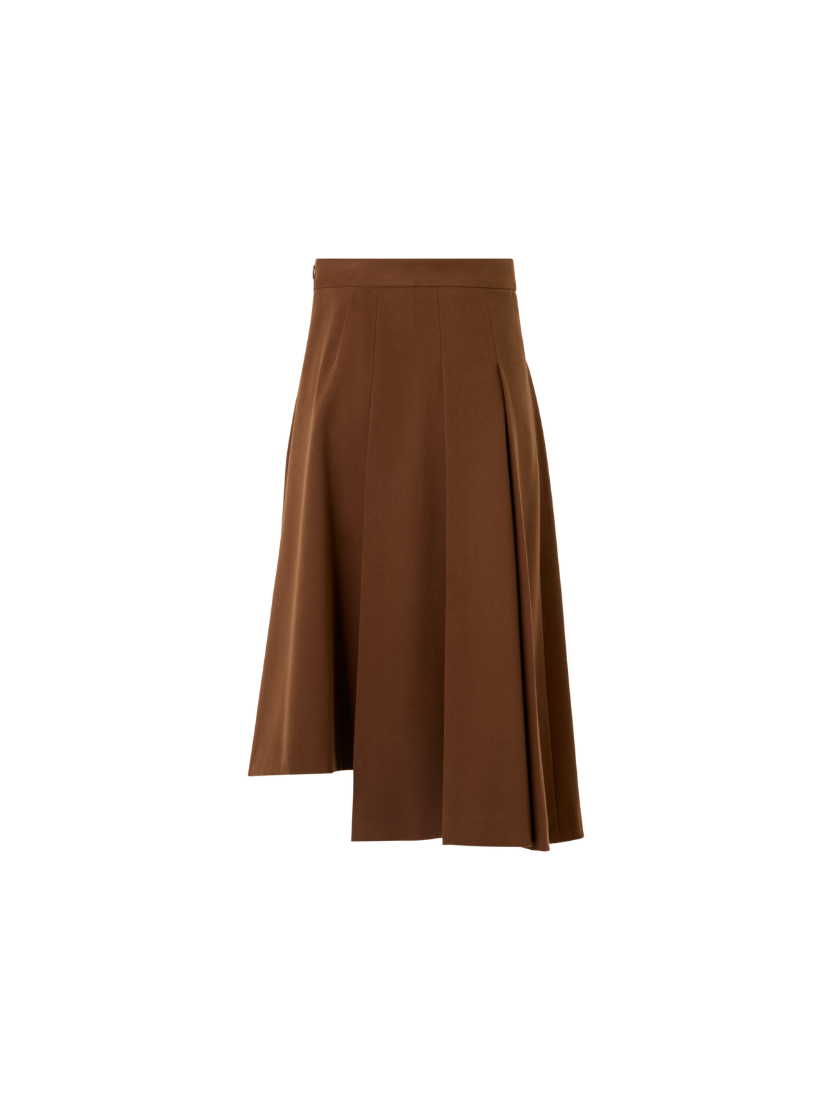 Designer コットンウールギャバジン スカート - ブラウン