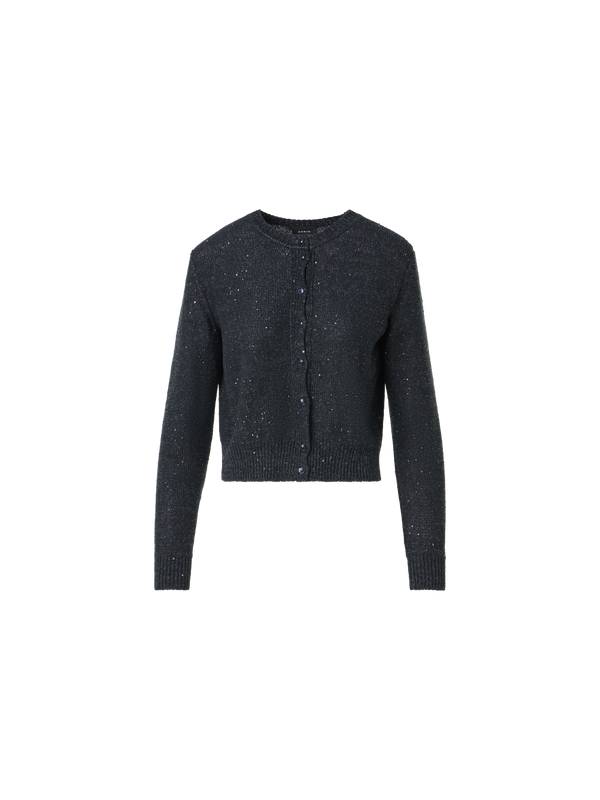 Designer リネンコットンブレンド ・ニットカーディガン