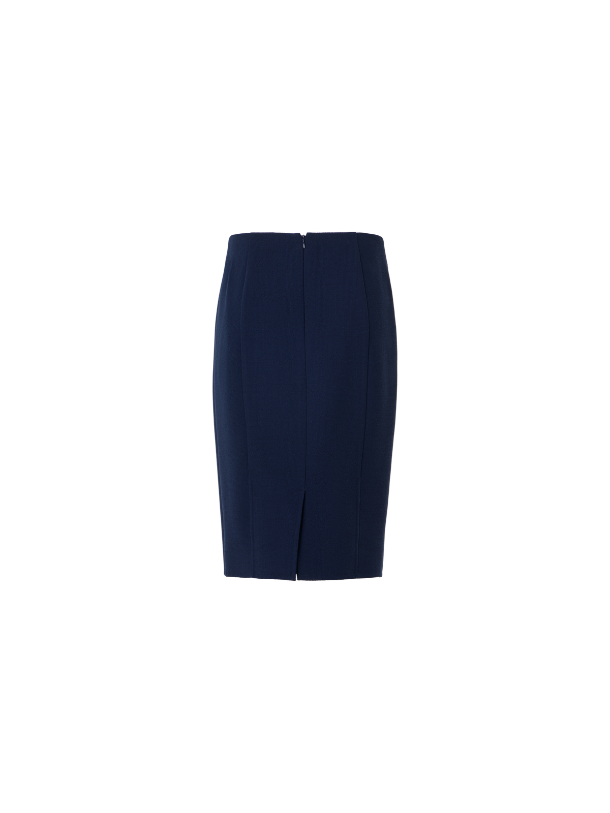 Designer ウールクレープダブルフェイス ・スカート - ネイビー