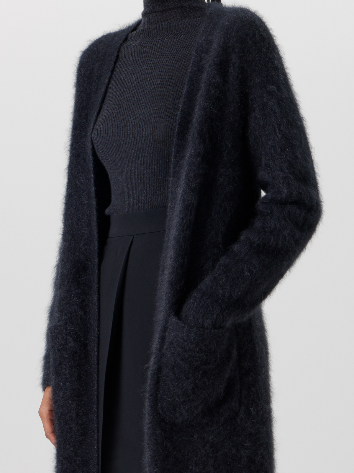 Designer クラウドカシミヤ ニットコート - グレー 