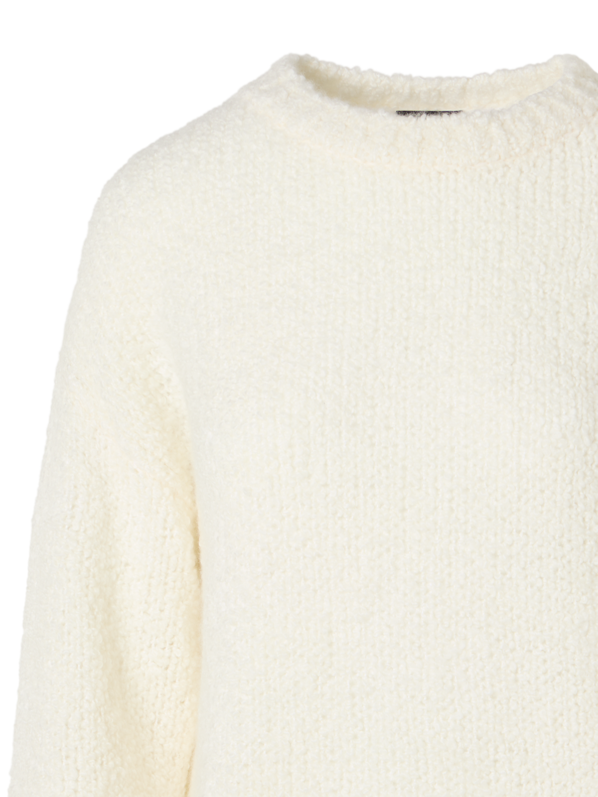 Designer カシミアシルクブークレ ・ニットプルオーバー