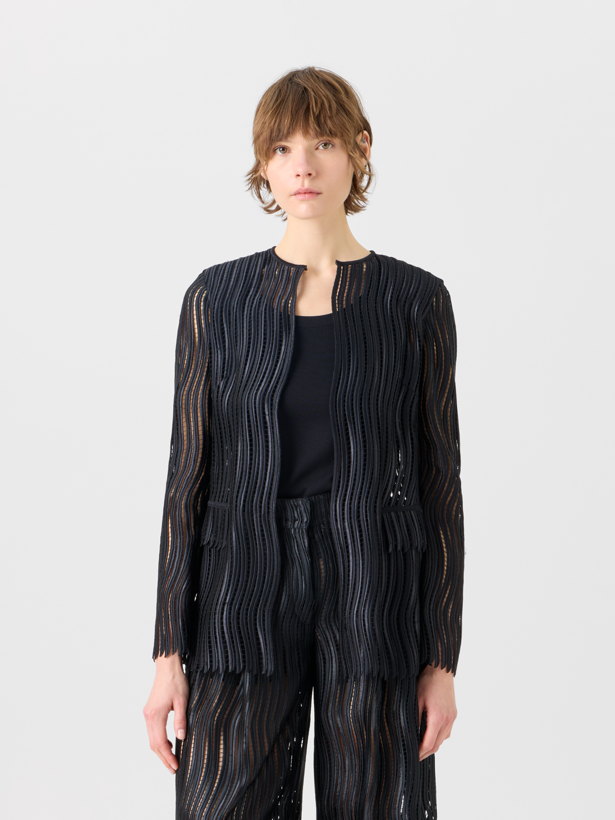 Designer テクノウェーブギピュール ・ジャケット - ブラック #editorial