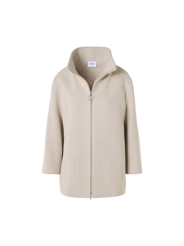Designer ウールブレンド カーコート - ベージュ