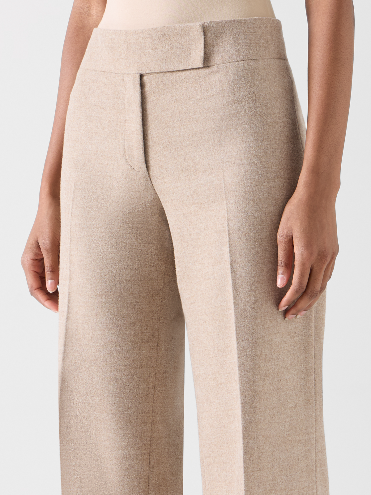 Designer パステルウールフランネル パンツ The Milly Pants（ミリー・パンツ） - ベージュ #editorial