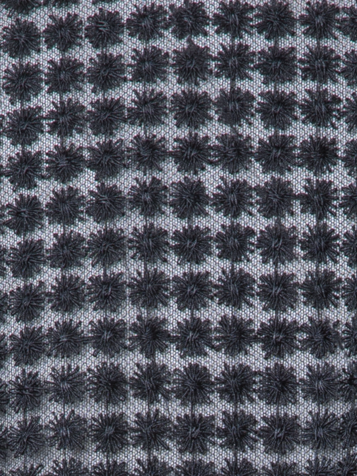 Designer チュールｘフラワーグリッド刺繍 ・ジャケット - ブラック
