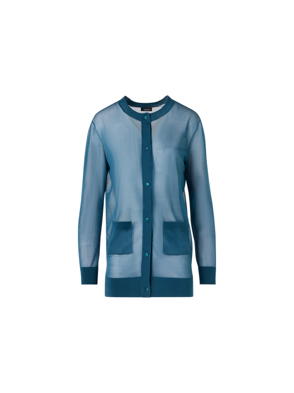 Designer シルク ・ニットカーディガン
